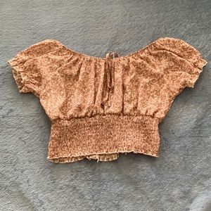 Cropped Floral Pink Top